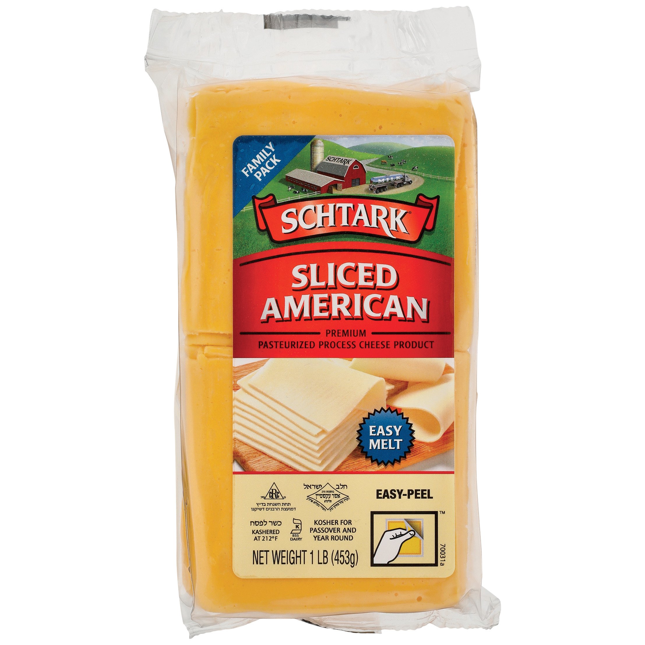 Schtark Sliced Yellow American Cheese, Kosher - Shop Cheese at H-E-B