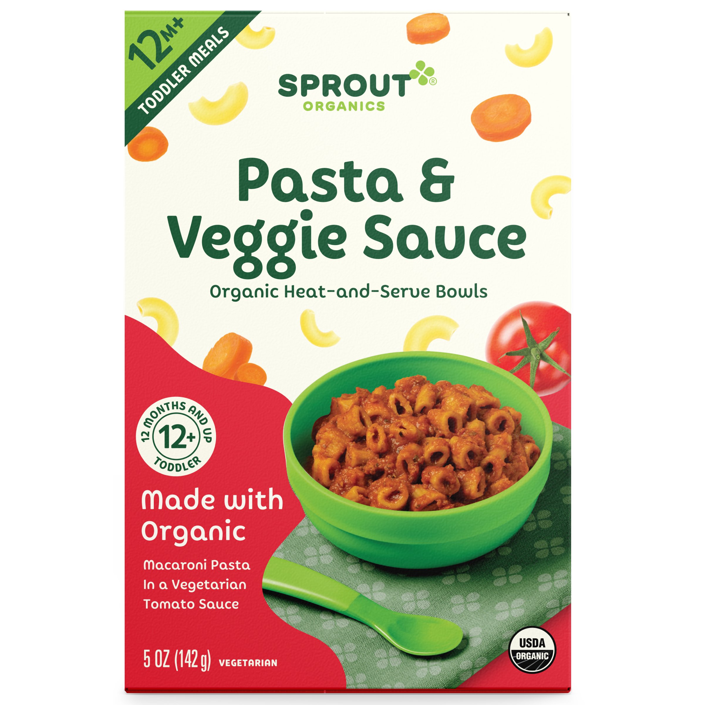 Sprout Organic Pasta & Veggie Sauce Bowl Shop Toddler Food at HEB