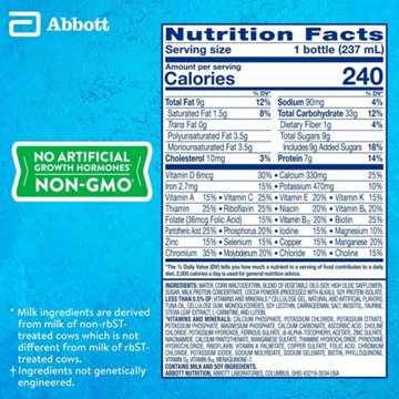 PediaSure Grow & Gain with Immune Support, Kids Protein Shake, 7g Protein, Chocolate 8-fl-oz Bottle