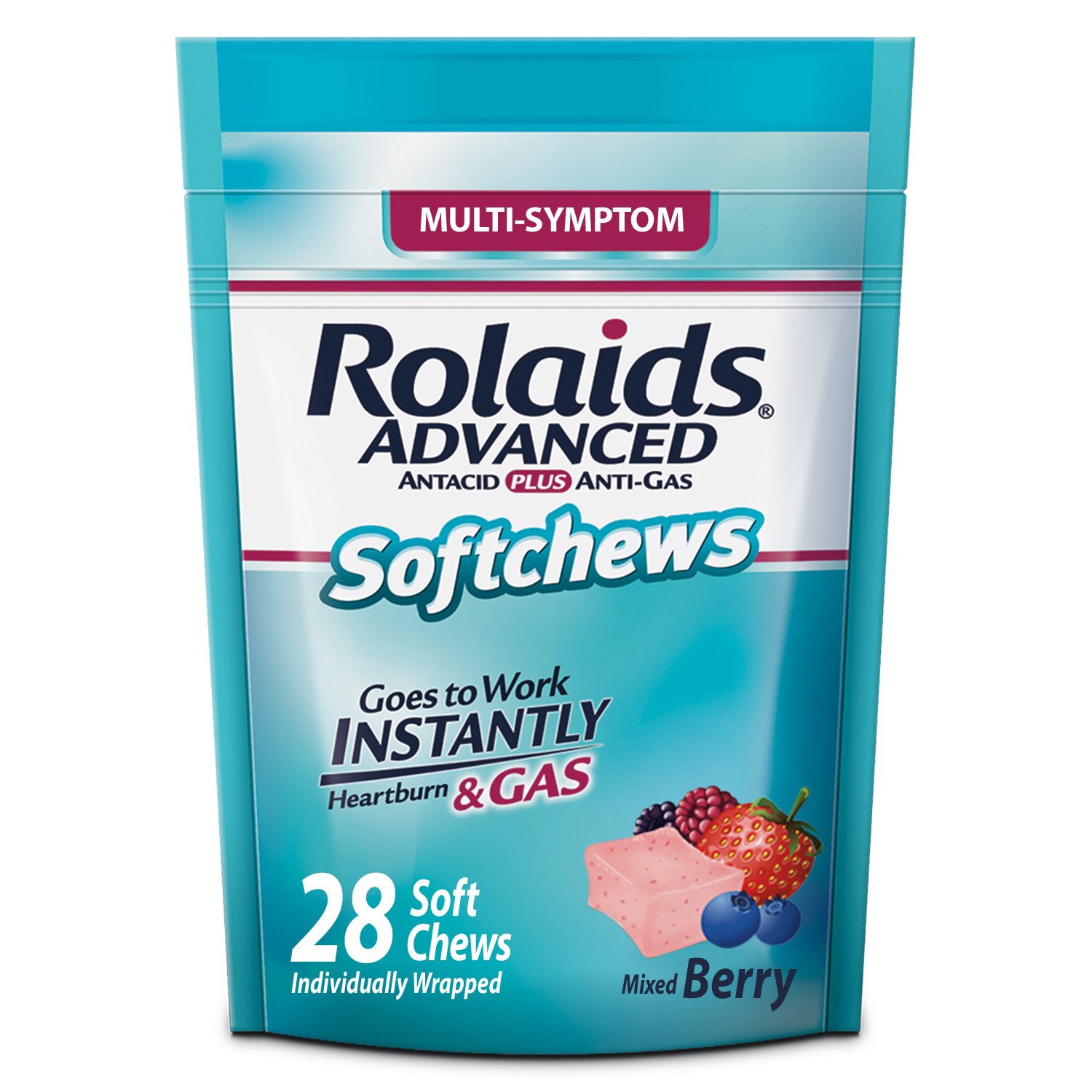 Rolaids Advanced Multi-Symptom Softchews Mixed Berry - Shop Digestion ...