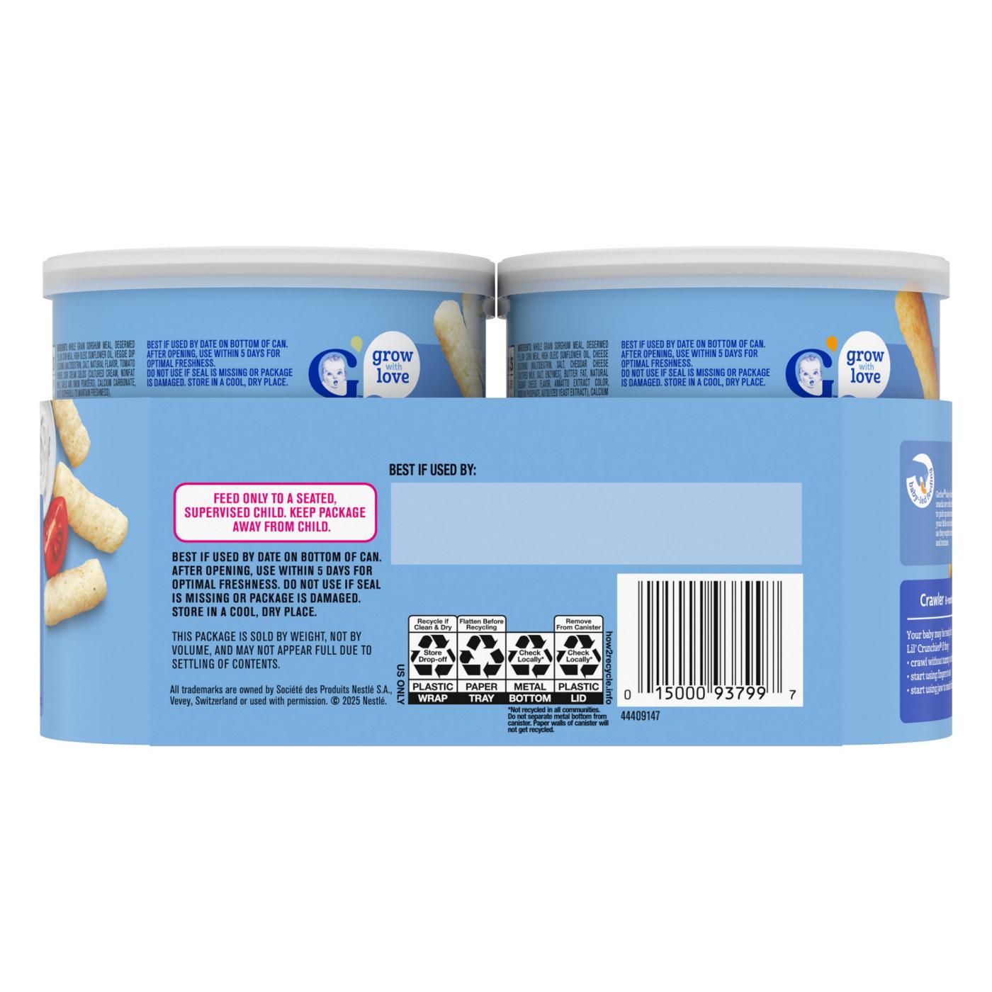 Gerber Snacks for Baby Lil' Crunchies Variety Pack - Mild Cheddar & Veggie Dip; image 3 of 8