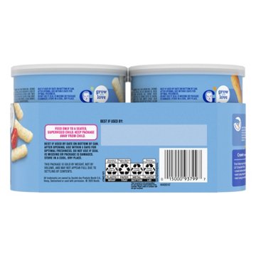 Gerber Snacks for Baby Lil' Crunchies Variety Pack - Mild Cheddar & Veggie Dip, 4 ct