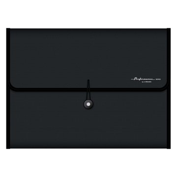 U Brands Performance Series 13-Pocket Poly Expandable File Folder - Black