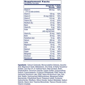 One A Day Women's 50+ Complete Multivitamin Tablets, 65 ct