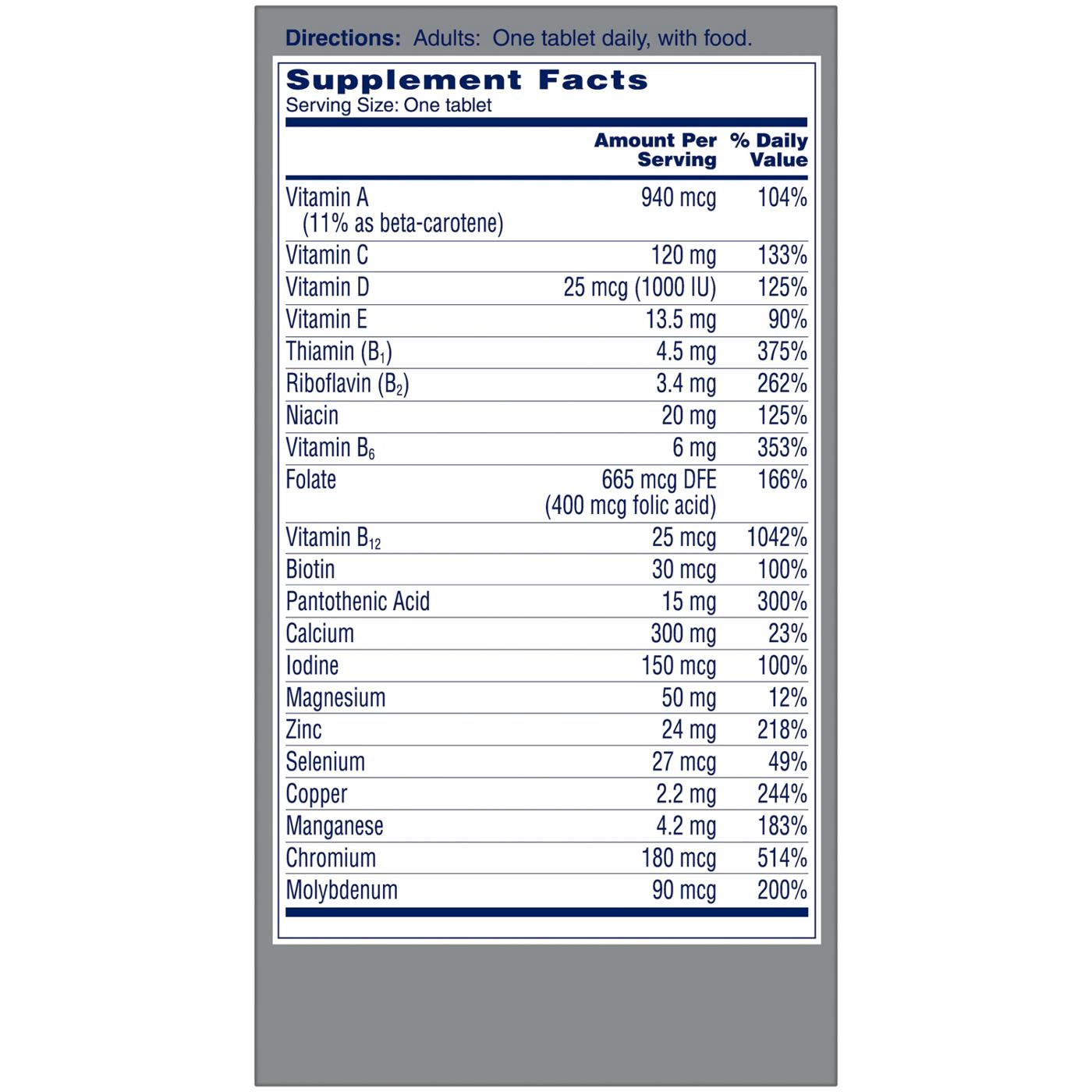One A Day Women's 50+ Complete Multivitamin Tablets; image 6 of 6