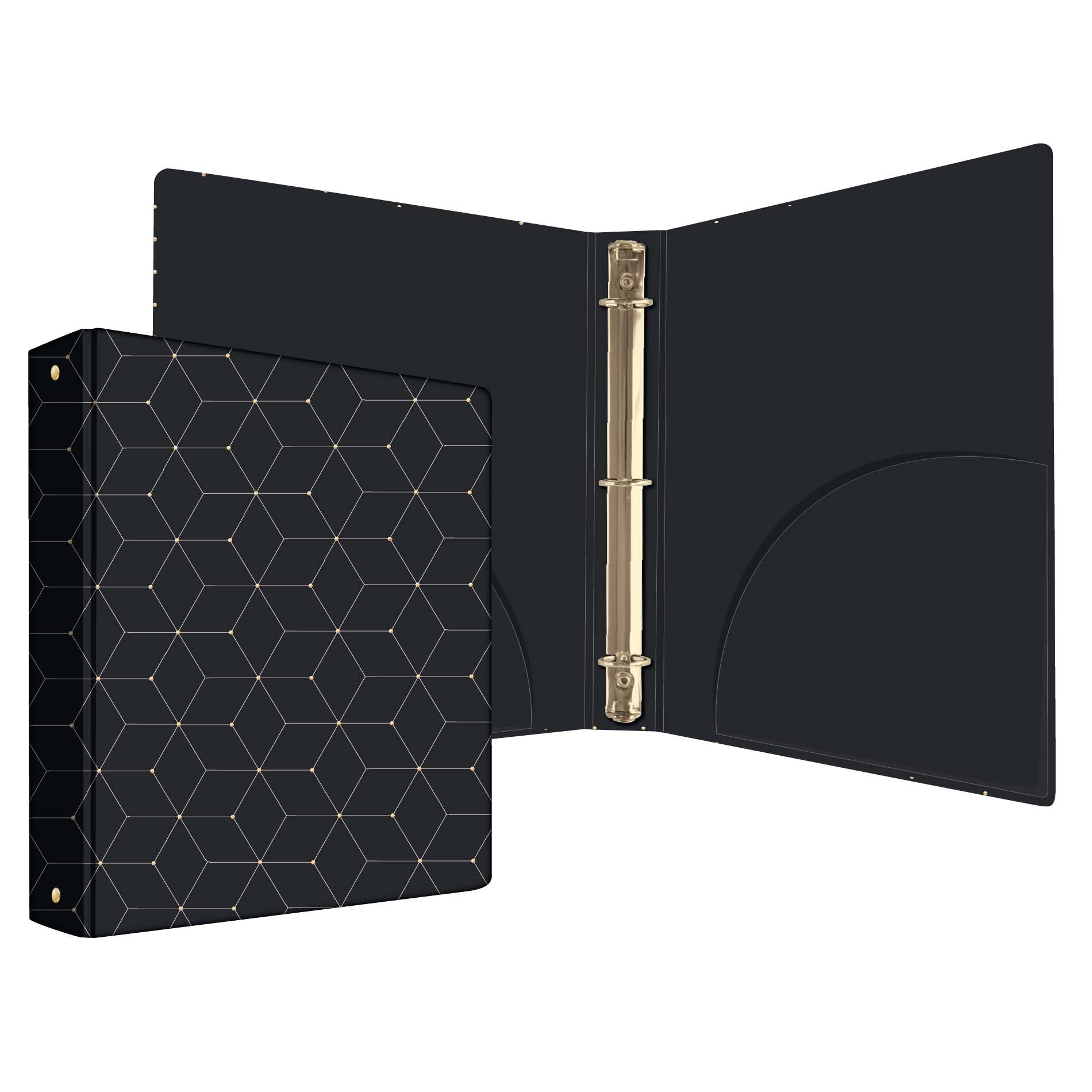 U Brands Modern Classic Black 3-Ring Fashion Binder - Shop Binders at H-E-B