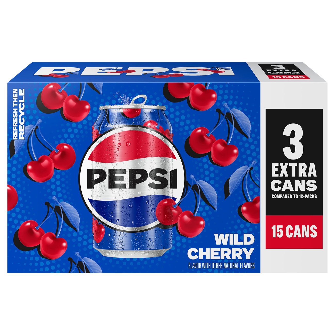 Pepsi Wild Cherry Cola 12 oz Cans - Shop Soda at H-E-B