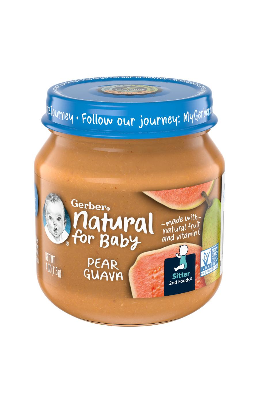 Gerber Natural for Baby 2nd Foods - Pear & Guava; image 1 of 7