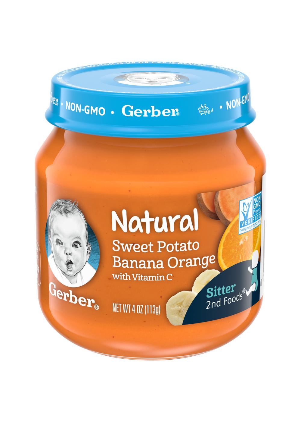 Gerber Natural for Baby 2nd Foods - Sweet Potato Banana & Orange; image 1 of 2
