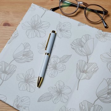 Eccolo Gold Flower Sketches Journal, 8" x 10"