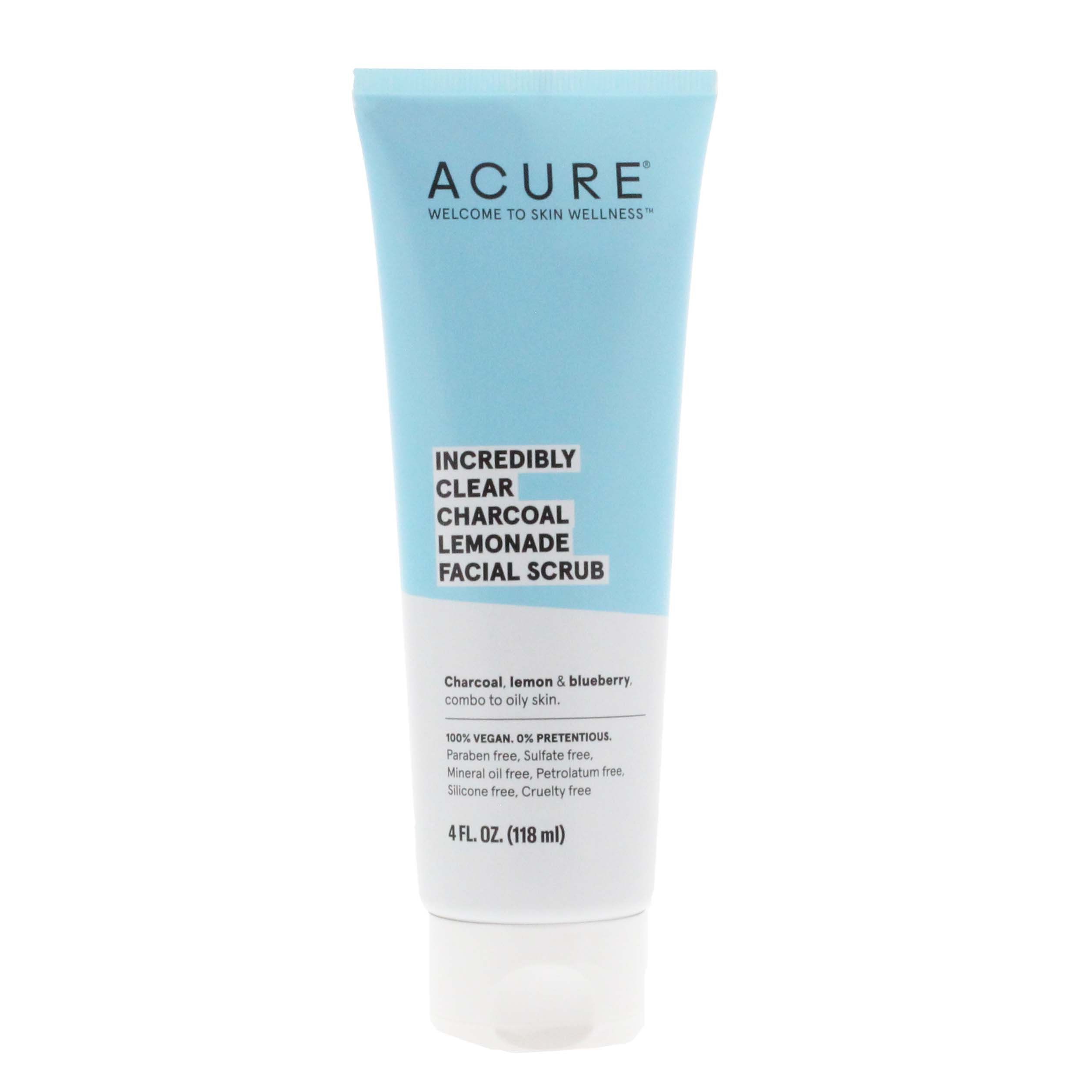 Acure Incredibly Clear Charcoal Lemonade Facial Scrub Shop Bath