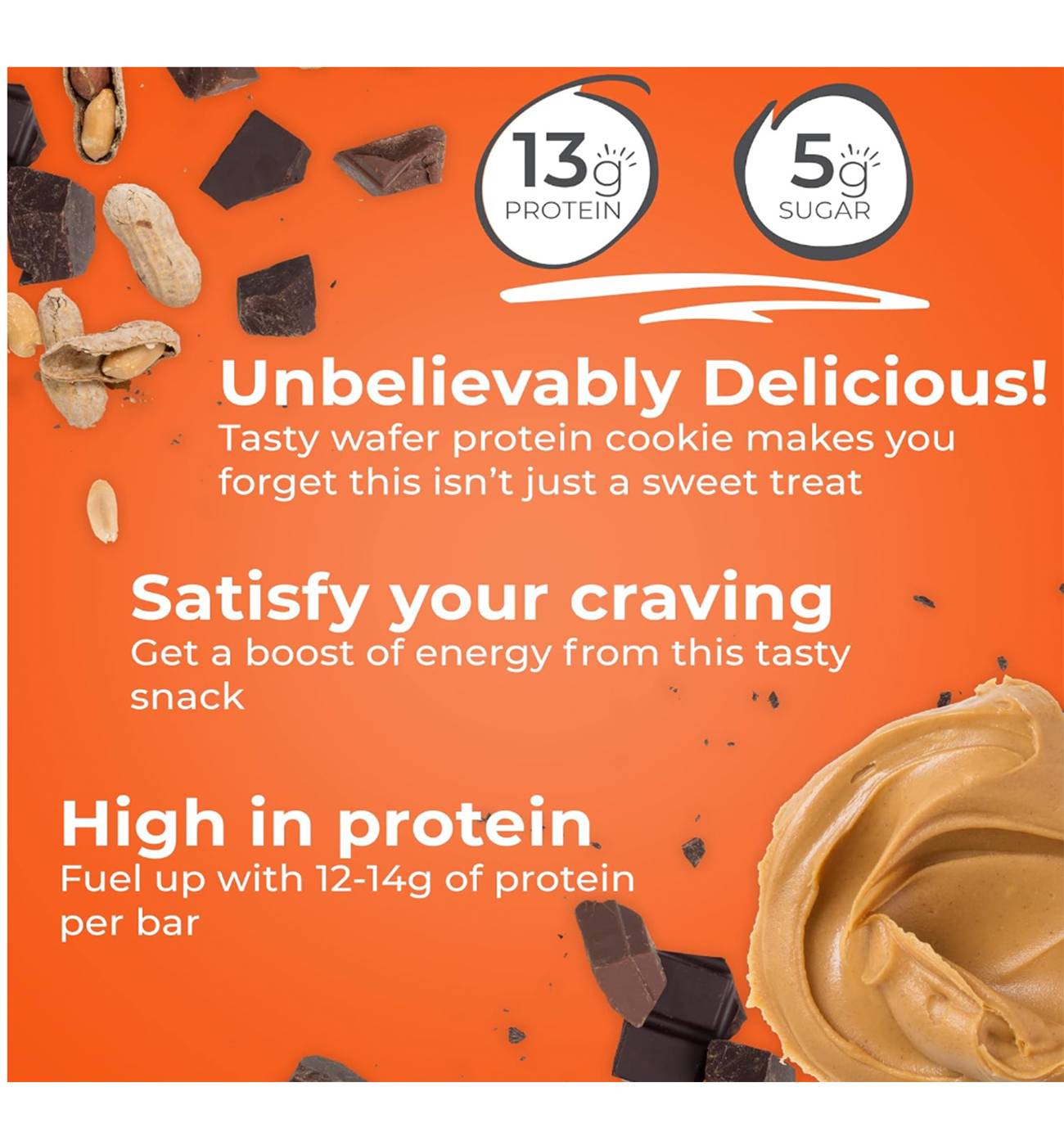 Power Crunch 13g Protein Energy Bars - Peanut Butter Fudge; image 3 of 6