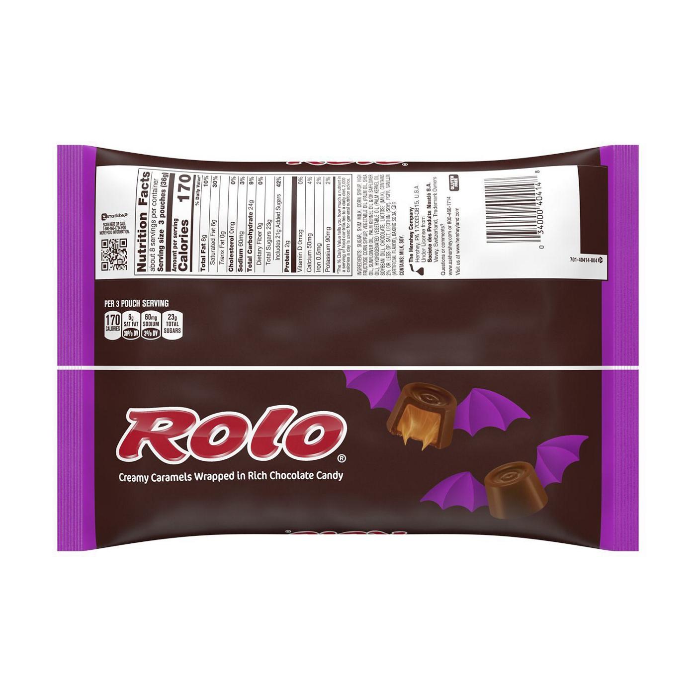 Rolo Creamy Caramels in Rich Chocolate Halloween Candy; image 2 of 6