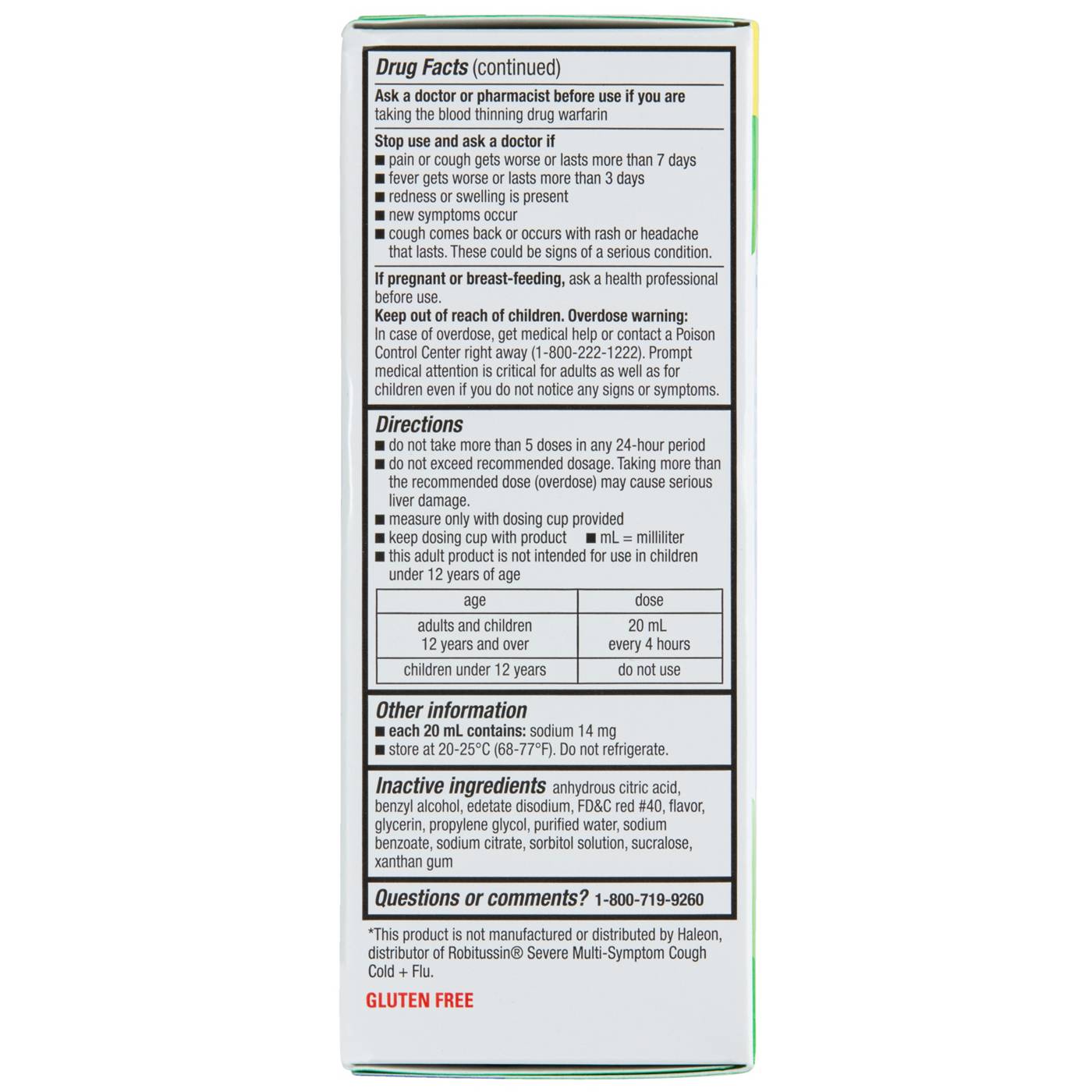H-E-B Max Strength Tussin Severe Cough Cold & Flu; image 3 of 5