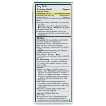 H-E-B Max Strength Tussin Severe Cough Cold & Flu, 4 oz