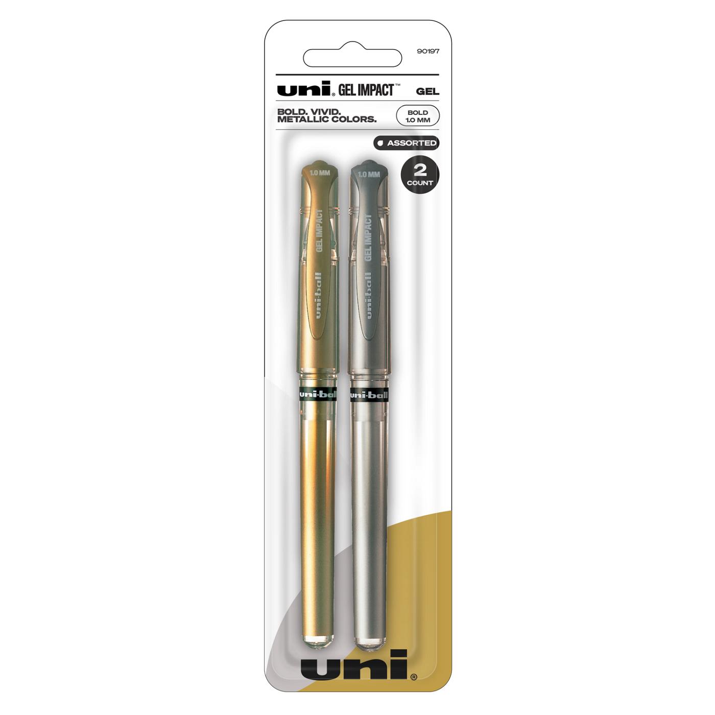 uniball Gel Impact 1.0mm Pens - Assorted Metallic Ink - Shop Pens at H-E-B