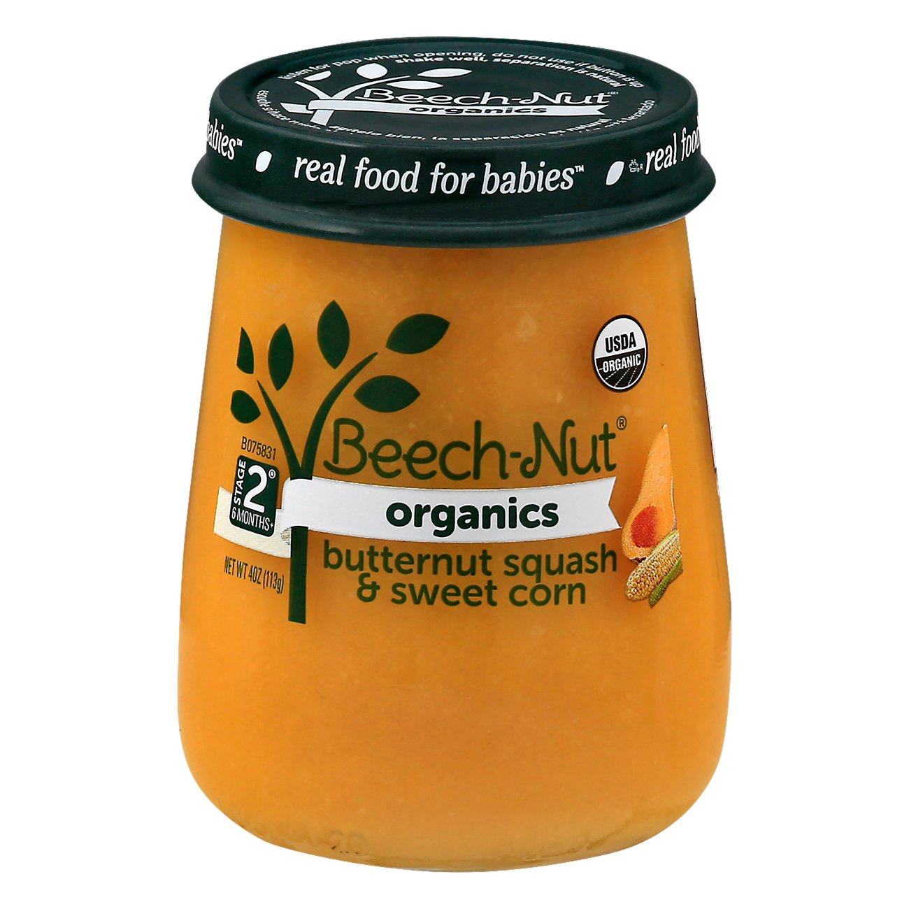 Beech Nut Organics Stage 2 Baby Food Butternut Squash Sweet Corn 