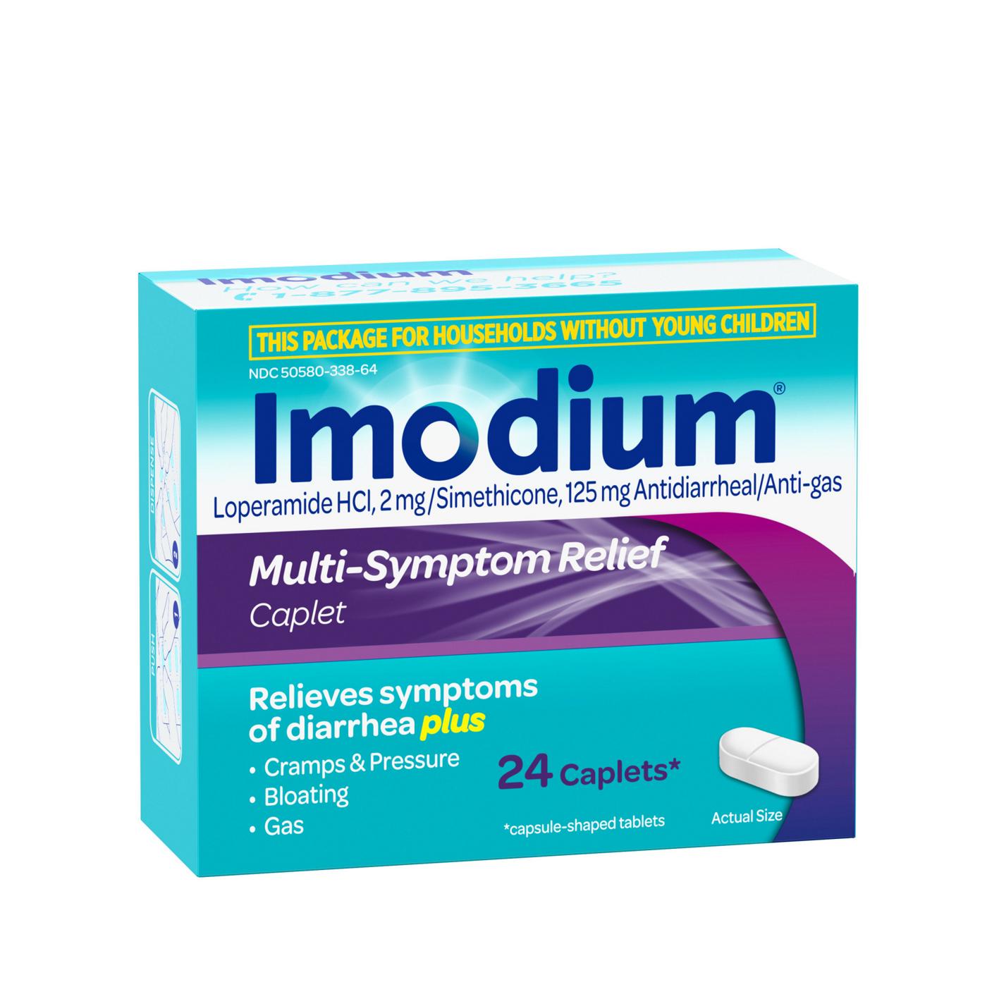 Imodium Multi-Symptom Relief Diarrhea Medicine Caplets; image 2 of 7