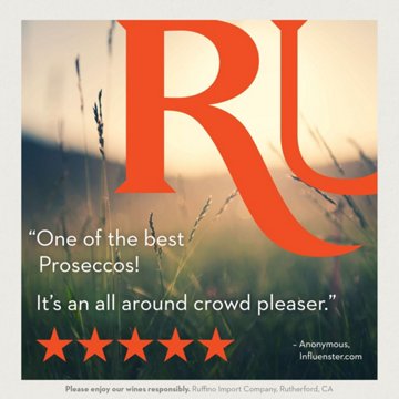 Ruffino Lumina Prosecco DOC Italy White Sparkling Wine, 750 mL