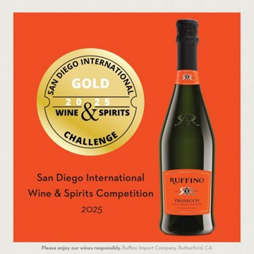 Ruffino Lumina Prosecco DOC Italy White Sparkling Wine, 750 mL