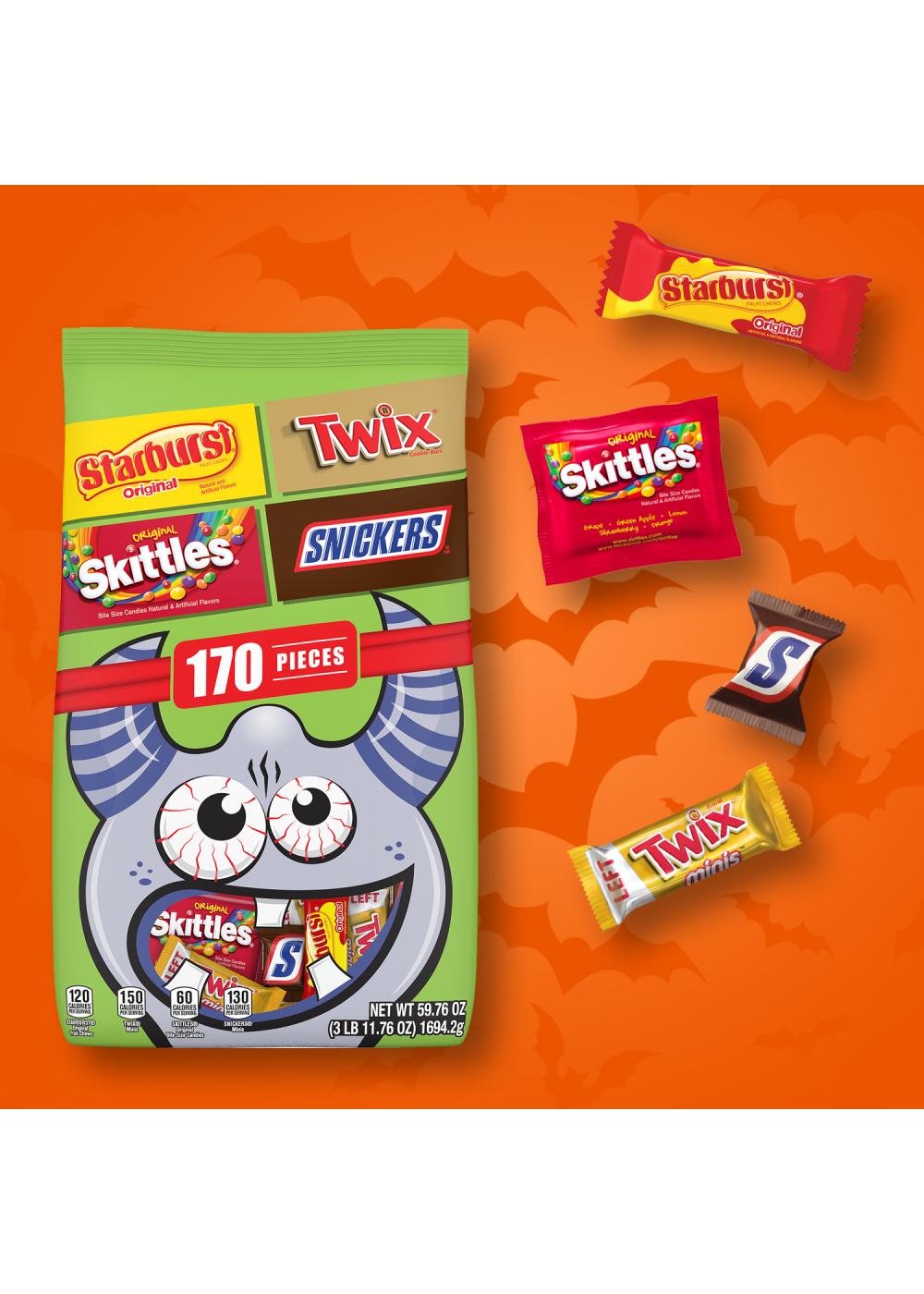 Mars Snickers Skittles Starburst Twix Halloween Bulk Candy Assortment; image 2 of 8