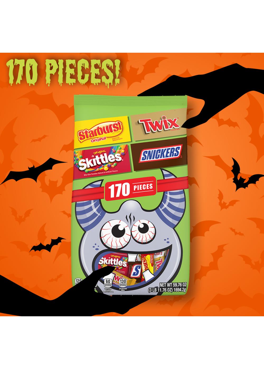 Mars Snickers Skittles Starburst Twix Halloween Bulk Candy Assortment; image 4 of 8