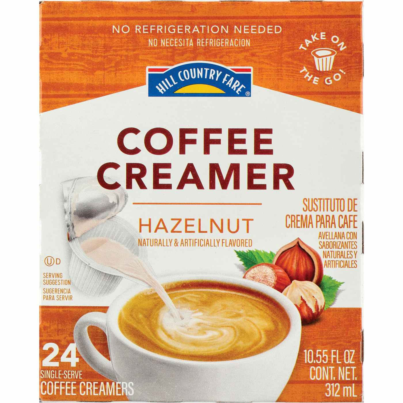 Hill Country Fare Coffee Creamer Single Serve Cups – Hazelnut; image 1 of 2