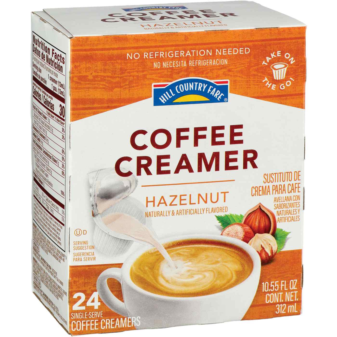 Hill Country Fare Coffee Creamer Single Serve Cups – Hazelnut; image 2 of 2