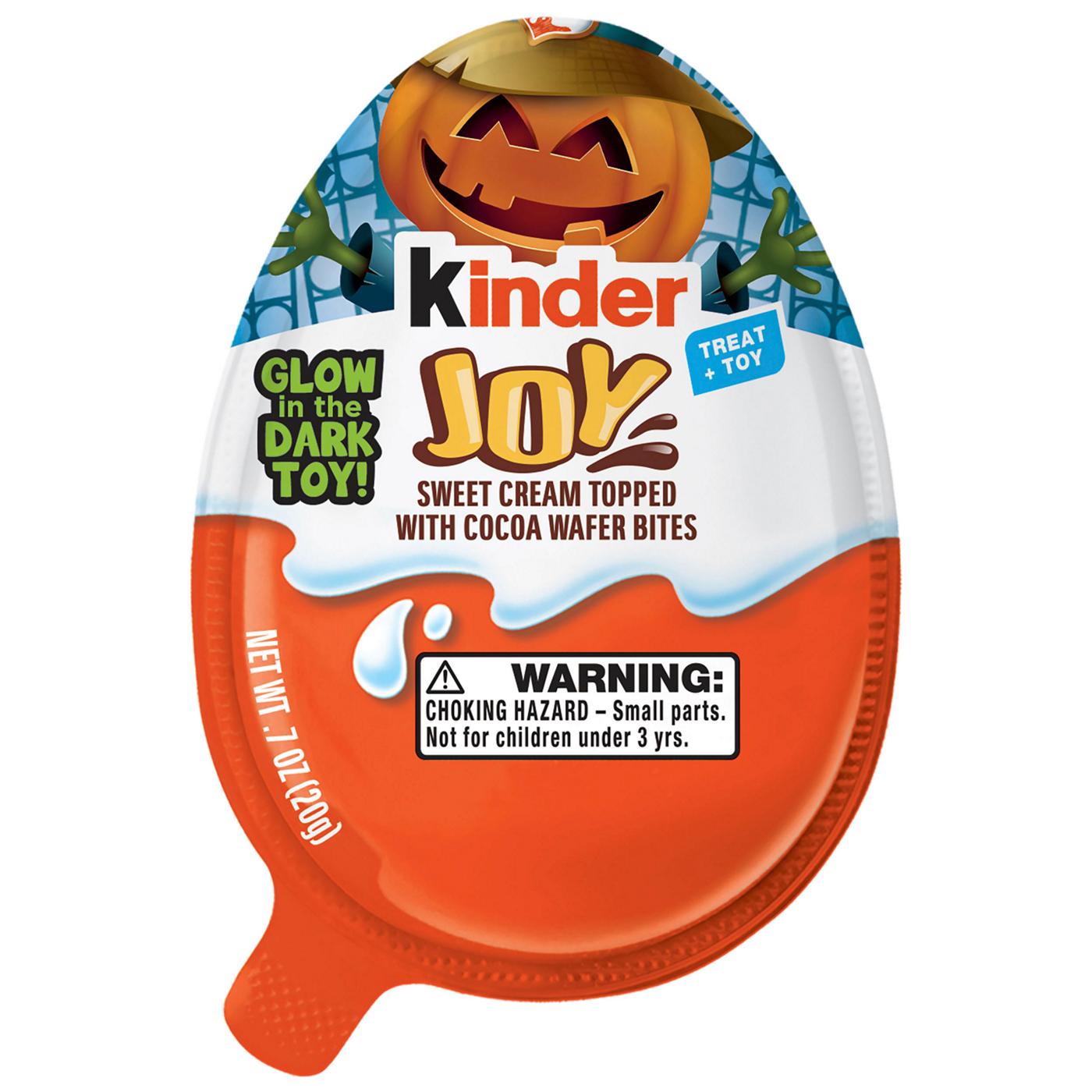 Kinder Joy Candy Egg + Glow-In-The-Dark Halloween Toy; image 1 of 5