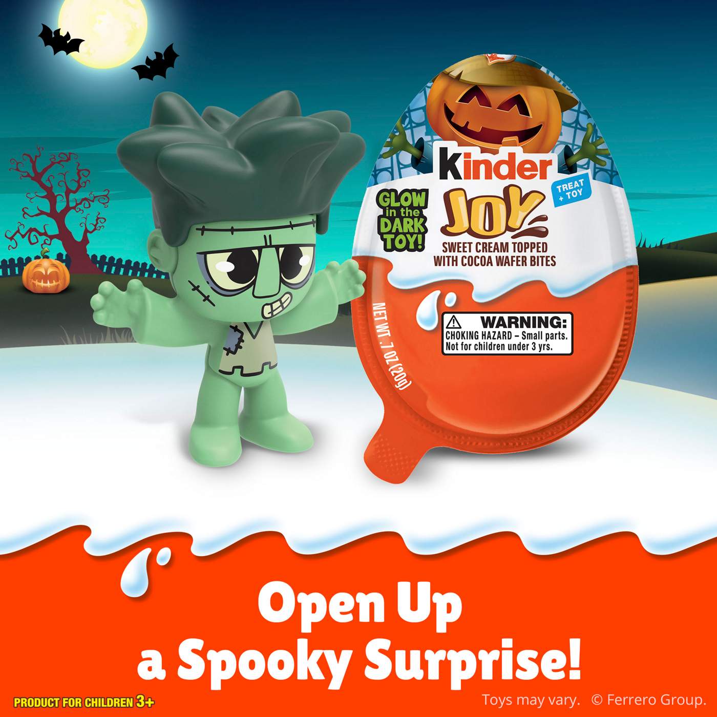 Kinder Joy Candy Egg + Glow-In-The-Dark Halloween Toy; image 5 of 5