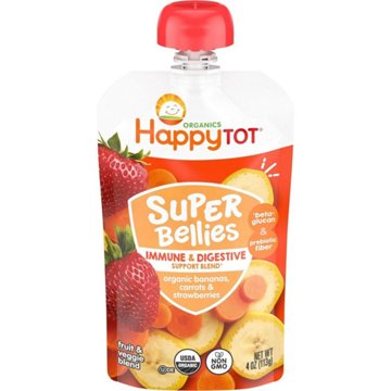 Happy Tot Super Bellies Stage 4 Immune+Digestive Support Bananas Baby Food Pouch