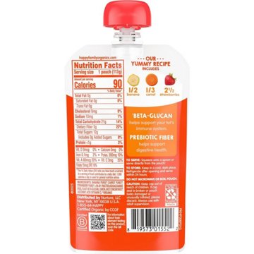 Happy Tot Super Bellies Stage 4 Immune+Digestive Support Bananas Baby Food Pouch