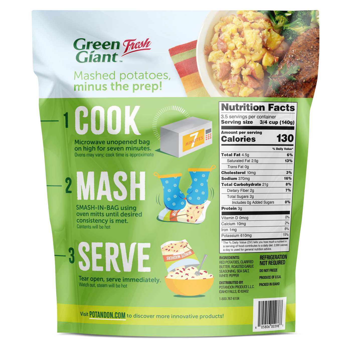 Green Giant Fresh Minute Mashers - Buttery Roasted Garlic; image 2 of 2