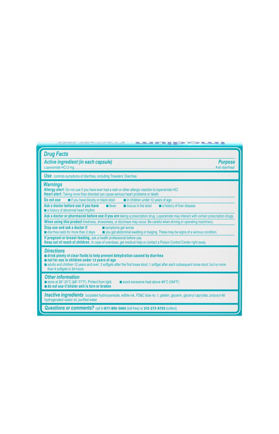 Imodium A-D Anti-Diarrheal Softgels with 2 mg Loperamide HCl; image 6 of 7