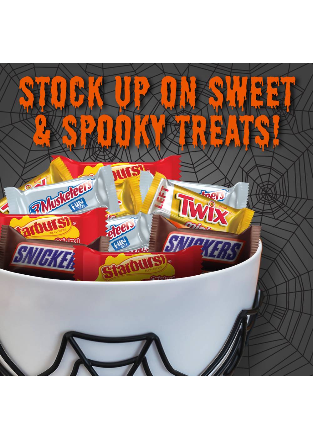 Mars (Snickers, Twix, 3 Musketeers & Starburst) Chocolate Halloween Candy Variety Mix Bag; image 2 of 7