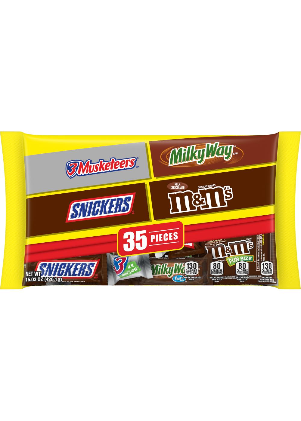 SNICKERS Minis Size Chocolate Bar Variety Mix Candy Bag, 16 oz, Chocolate