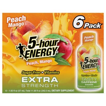 5-hour ENERGY Extra Strength Energy Shots - Peach Mango