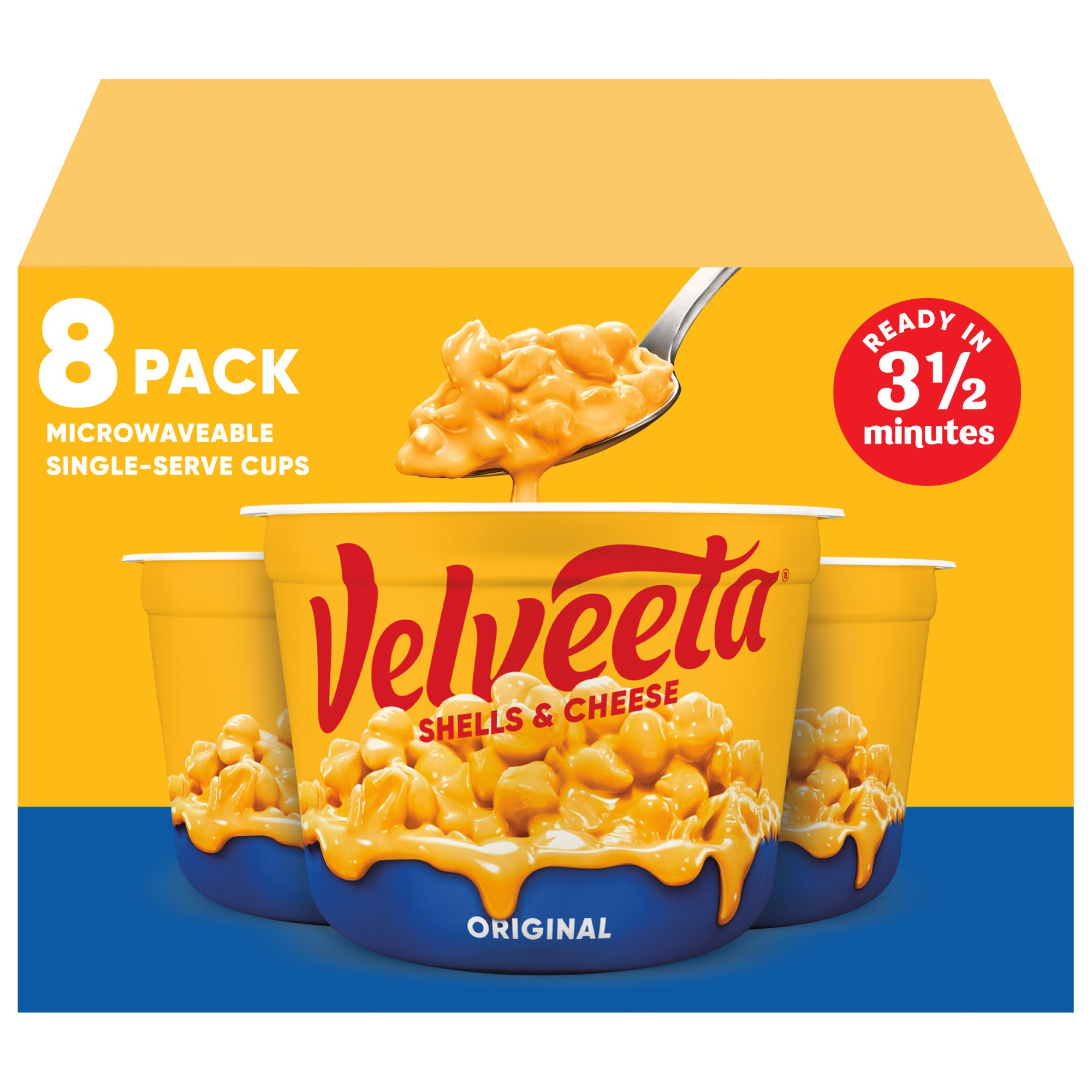 Kraft Velveeta Original Shells & Cheese Cups - Shop Pantry ...