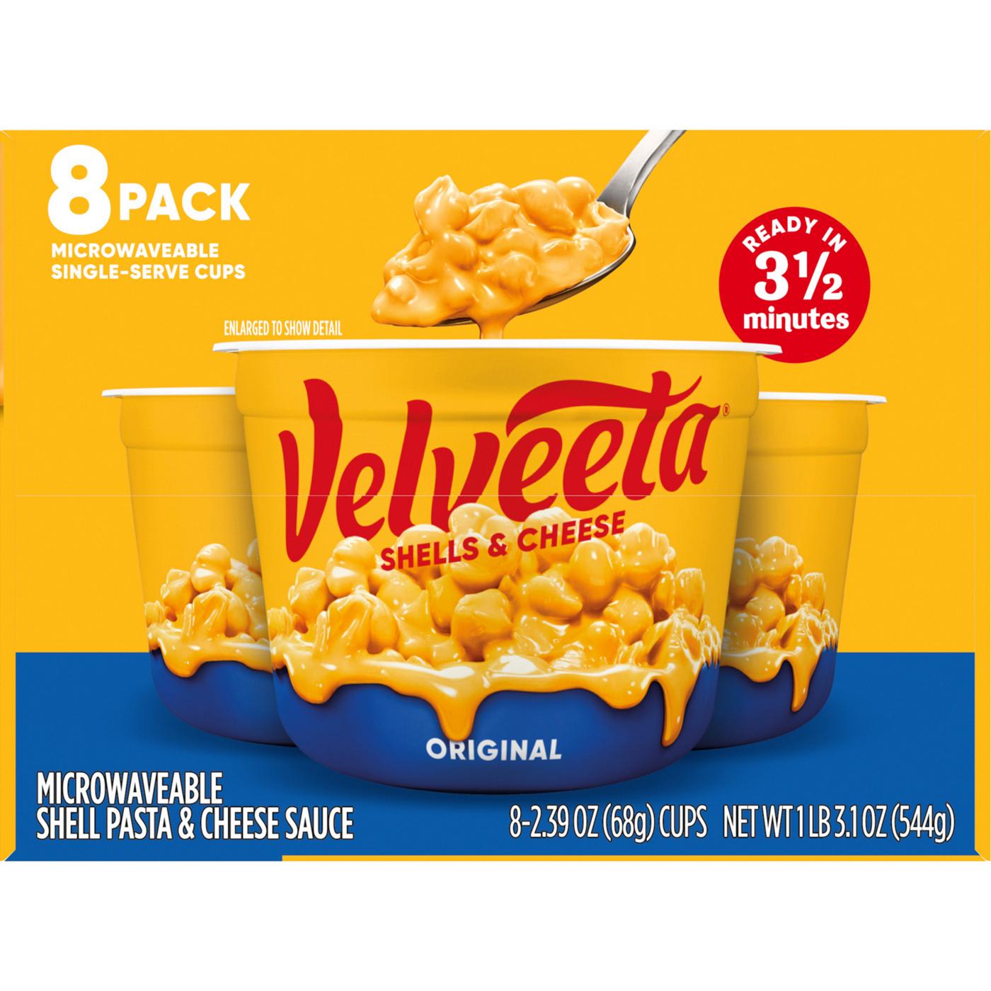 Velveeta Original Shells & Cheese Cups; image 2 of 9
