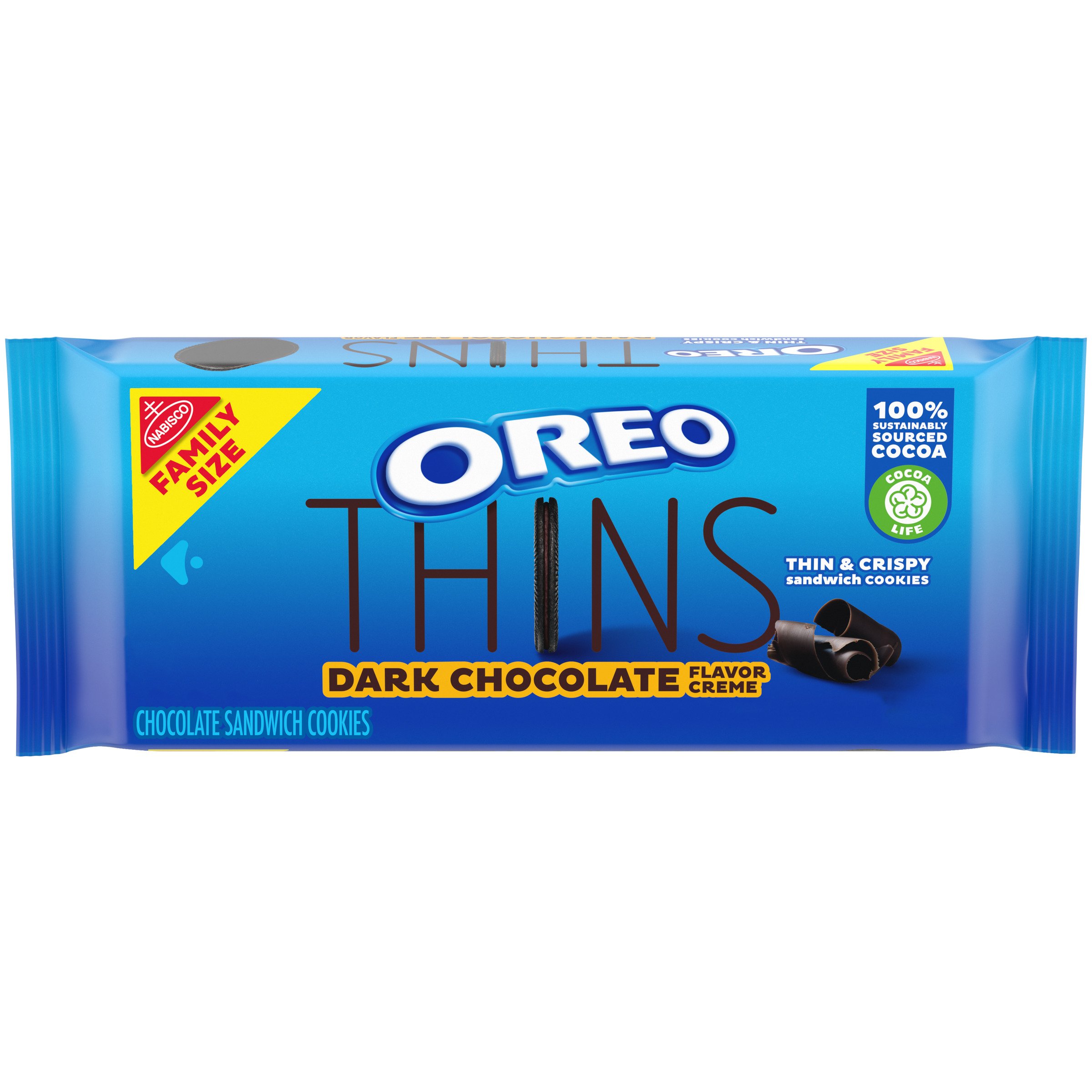 Nabisco Oreo Thins Dark Chocolate Creme Sandwich Cookies Family Size Shop Cookies at HEB
