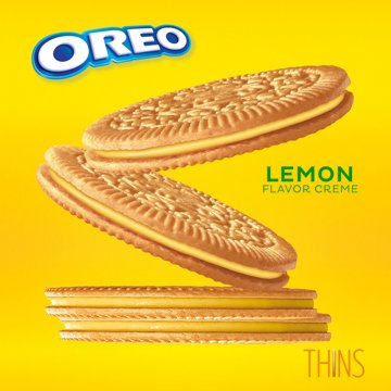 OREO Thins Lemon Creme Sandwich Cookies - Family Size