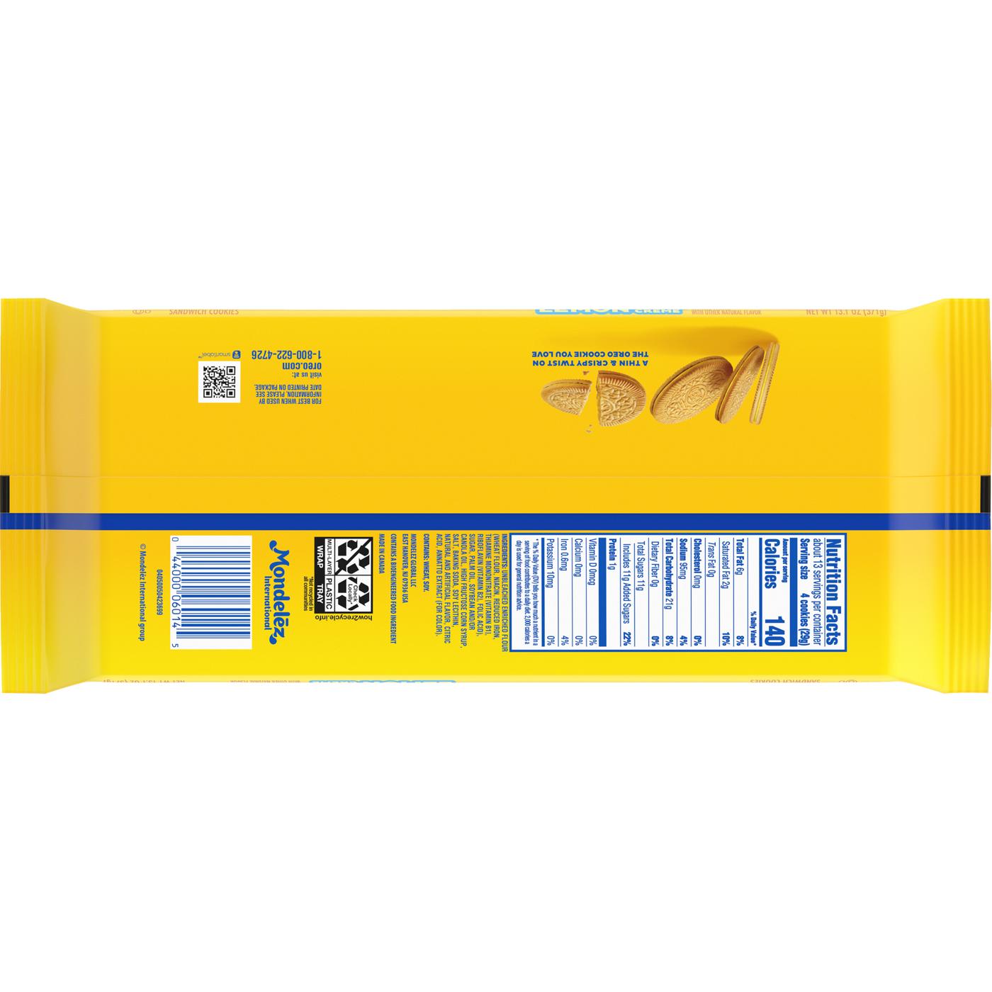 OREO Thins Lemon Creme Sandwich Cookies - Family Size; image 13 of 16