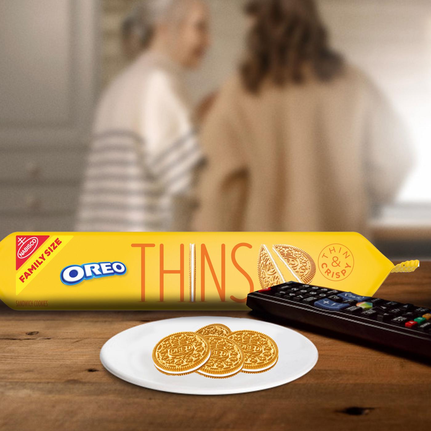 OREO Thins Golden Sandwich Cookies Family Size; image 11 of 16