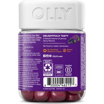 OLLY Immunity Sleep with 65 mg Elderberry & 3 mg Melatonin Gummies - Berry