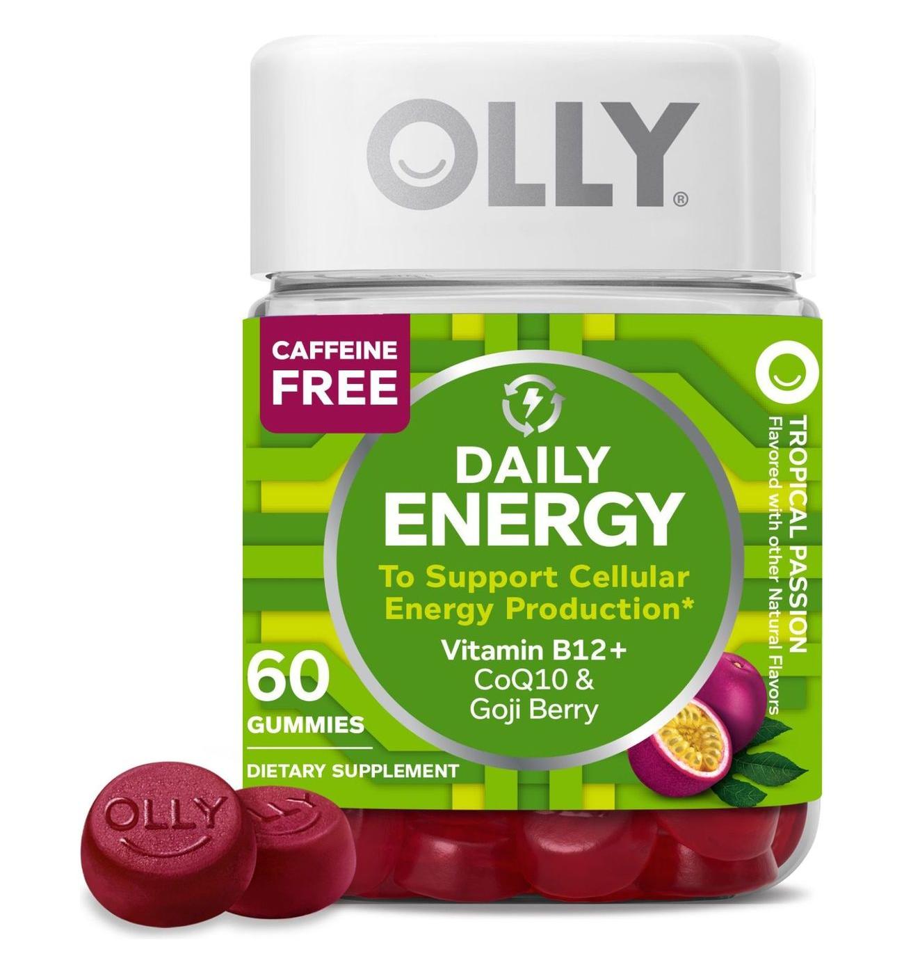 OLLY Daily Energy CoQ10 & B12 Caffeine Free Gummies - Tropical Passion; image 1 of 5