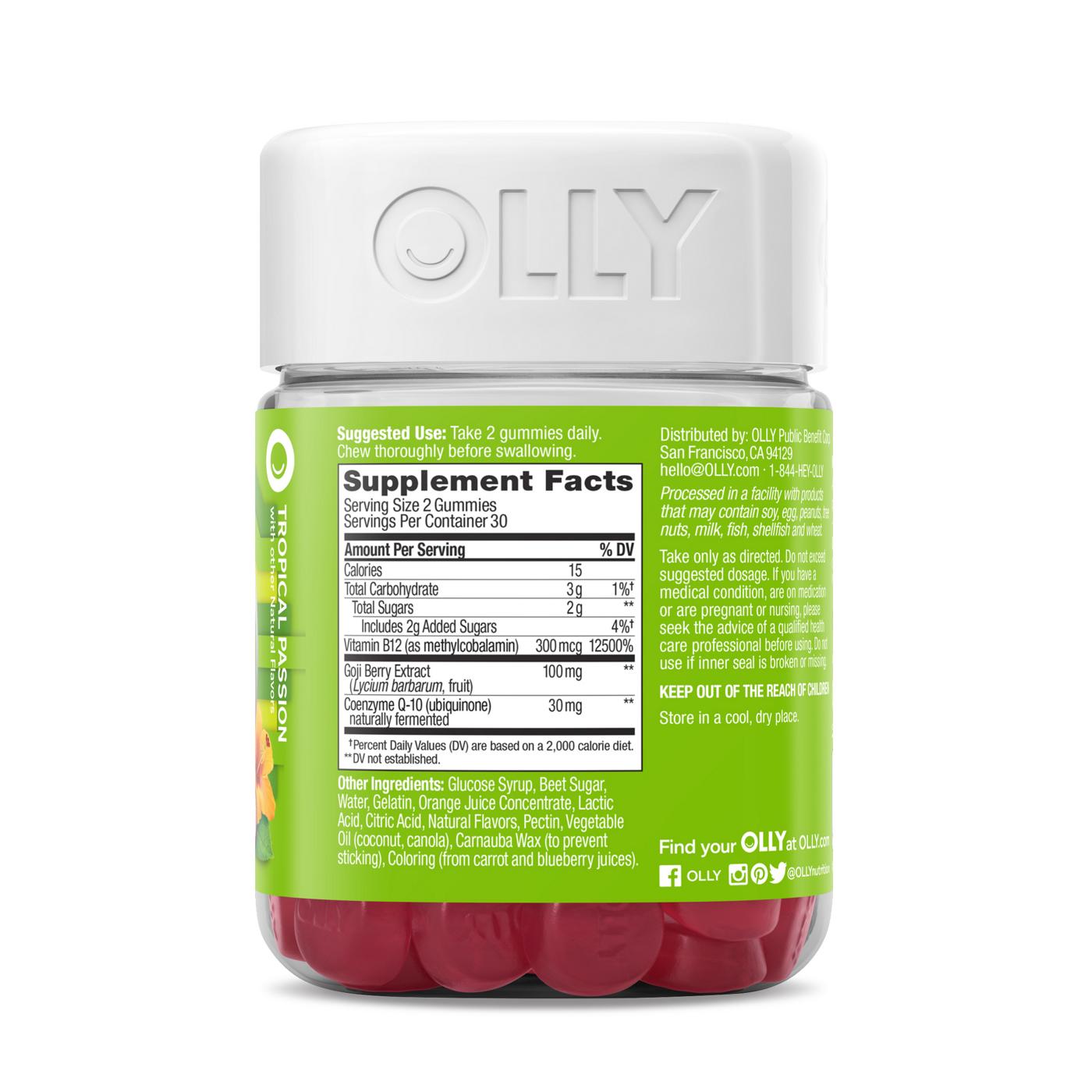 Olly Daily Energy Tropical Passion Gummies; image 2 of 2