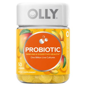 OLLY Probiotic Immune & Digestive Health Gummies - Tropical Mango, 50 ct