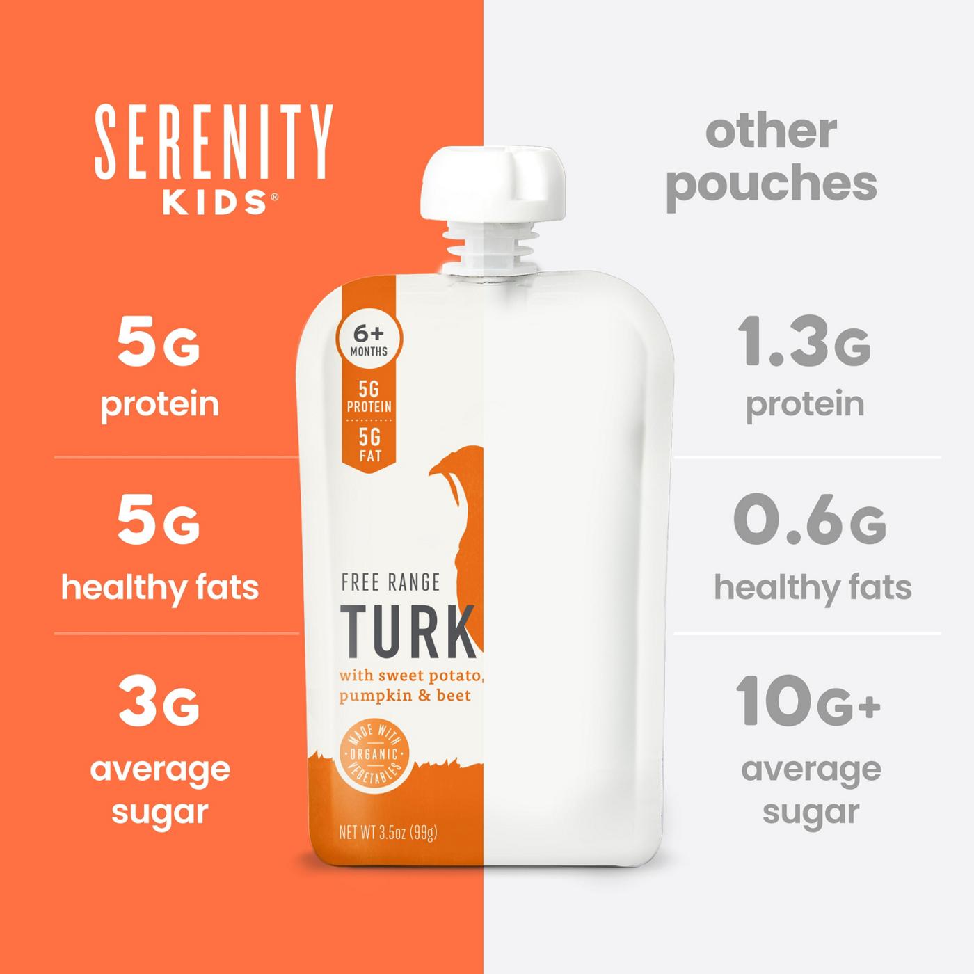 Serenity Kids Organic Pouch - Pasture Raised Turkey Sweet Potato Pumpkin & Beet; image 3 of 6