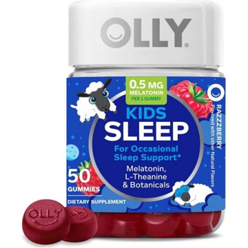 OLLY Kids Melatonin & L-Theanine .5 mg Sleep Gummies - Raspberry, 50 ct