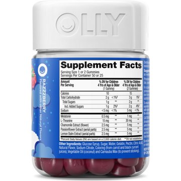 OLLY Kids Melatonin & L-Theanine .5 mg Sleep Gummies - Raspberry, 50 ct